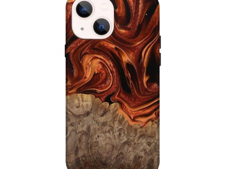 iPhone 14 Wood Live Edge Phone Case - Carey (Red, 746036) Hot on Sale