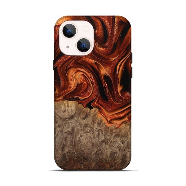 iPhone 14 Wood Live Edge Phone Case - Carey (Red, 746036) Hot on Sale