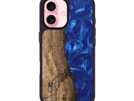 iPhone 16 Wood Phone Case - Leone (Blue, 745999) Online