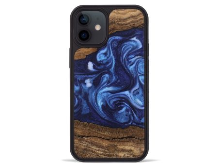 iPhone 12 mini Wood Phone Case - King (Blue, 746253) Online Hot Sale