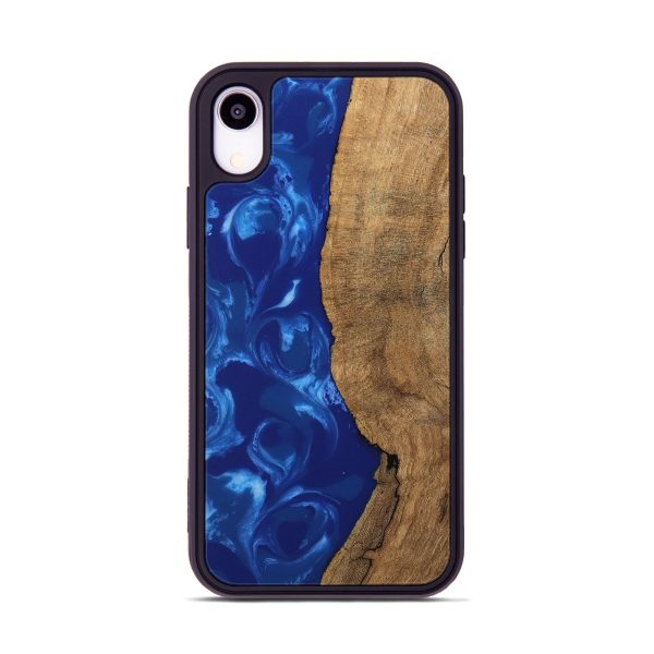 iPhone Xr Wood Phone Case - Toni (Blue, 745972) Online now