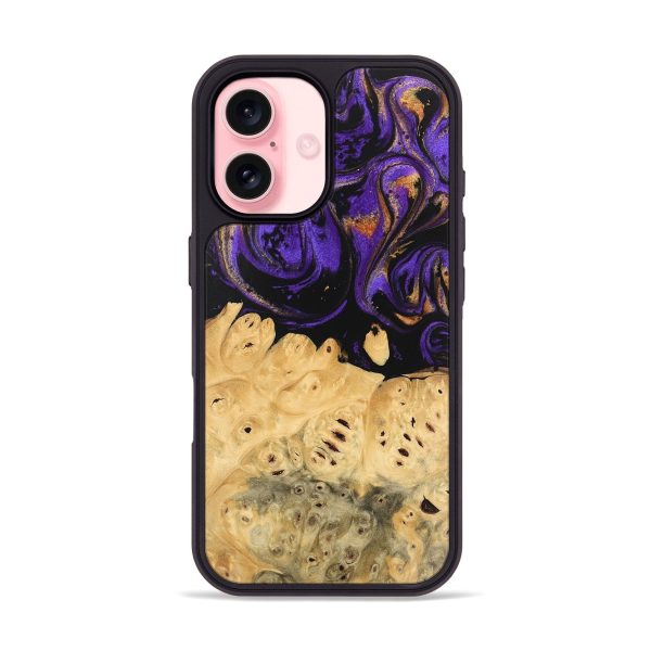 iPhone 16 Wood Phone Case - Marjory (Purple, 746103) Online