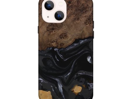 iPhone 14 Wood Live Edge Phone Case - Alani (Black & White, 746027) For Cheap