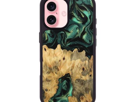 iPhone 16 Wood Phone Case - Koen (Green, 746052) Fashion