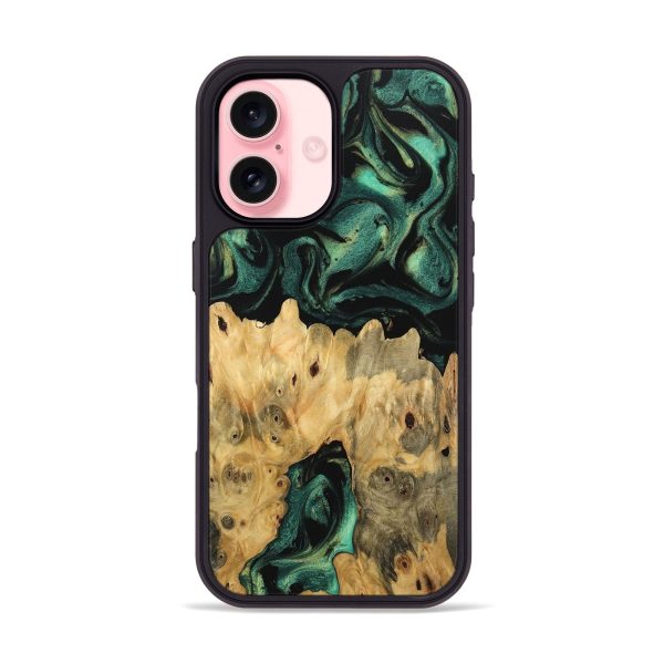 iPhone 16 Wood Phone Case - Koen (Green, 746052) Fashion