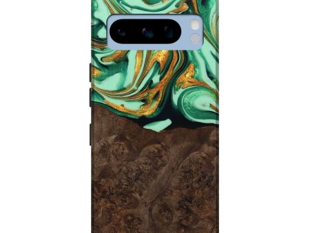 Pixel 8 Pro Wood Live Edge Phone Case - Saul (Green, 746026) For Cheap