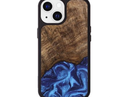 iPhone 13 Wood Phone Case - Nettie (Blue, 746257) Supply