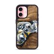 iPhone 16 Wood Phone Case - Aylin (Teal & Gold, 746089) Online