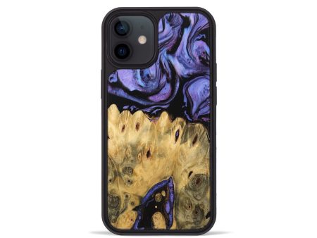 iPhone 12 mini Wood Phone Case - Rayden (Purple, 746205) For Sale