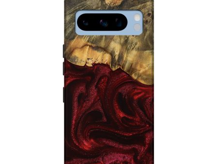 Pixel 8 Pro Wood Live Edge Phone Case - Ethelyn (Red, 746034) For Sale