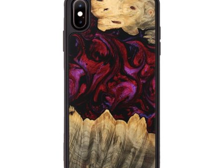 iPhone Xs Max Wood Phone Case - Eldon (Red, 746382) For Discount