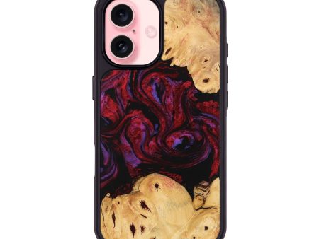 iPhone 16 Wood Phone Case - Clem (Red, 746346) For Sale