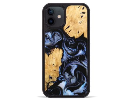 iPhone 12 mini Wood Phone Case - Kashton (Blue, 746151) Online Hot Sale