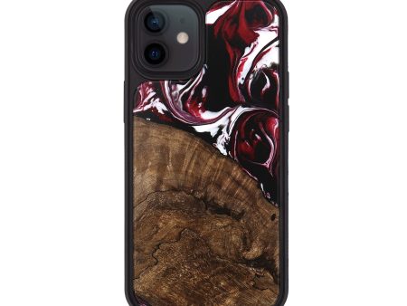 iPhone 12 Wood Phone Case - Charles (Red, 746146) Online now