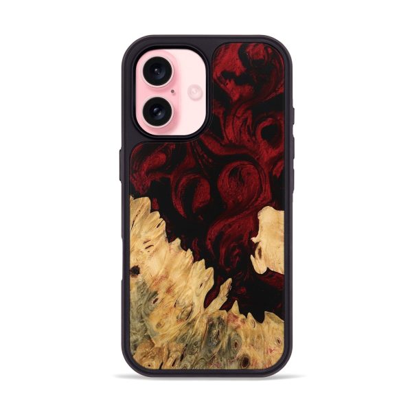 iPhone 16 Wood Phone Case - Pedro (Red, 746136) Supply