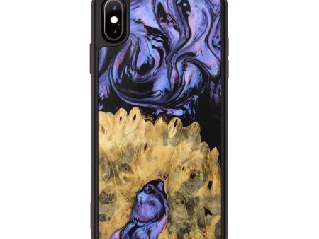 iPhone Xs Max Wood Phone Case - Kanisha (Purple, 746119) on Sale