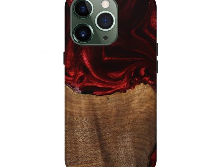 iPhone 13 Pro Wood Live Edge Phone Case - Bart (Red, 746033) For Sale