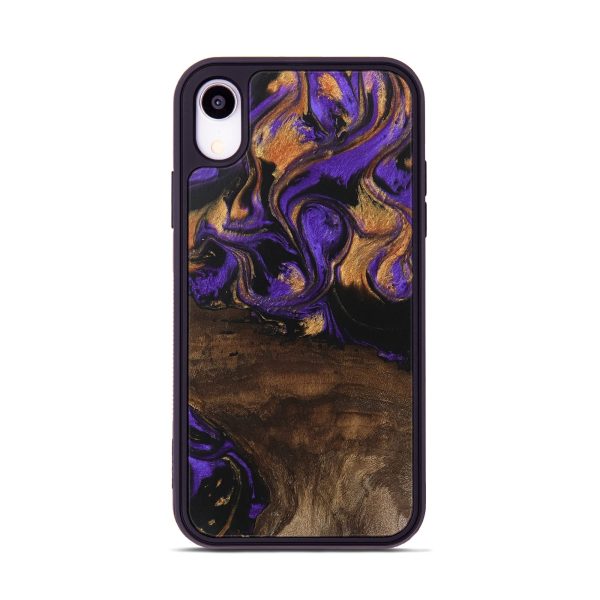 iPhone Xr Wood Phone Case - Nadia (Purple, 746115) For Sale