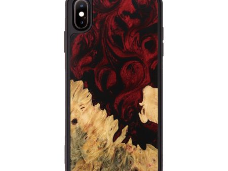 iPhone Xs Max Wood Phone Case - Pedro (Red, 746136) on Sale