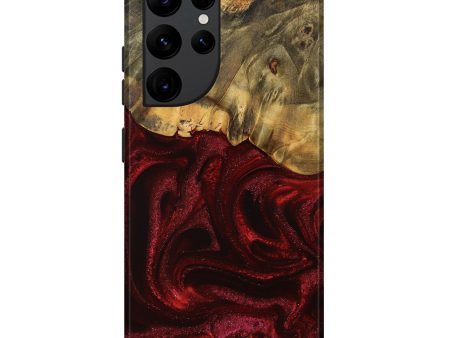 Galaxy S22 Ultra Wood Live Edge Phone Case - Ethelyn (Red, 746034) Online Hot Sale