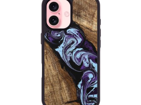 iPhone 16 Wood Phone Case - Royce (Purple, 745994) on Sale