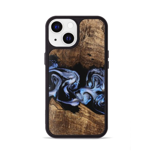 iPhone 13 Wood Phone Case - Moesha (Blue, 746144) Cheap