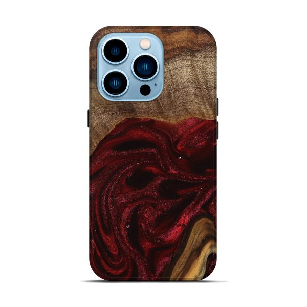 iPhone 14 Pro Wood Live Edge Phone Case - Goldie (Red, 746032) Sale