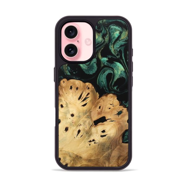 iPhone 16 Wood Phone Case - Jolie (Green, 746054) Supply