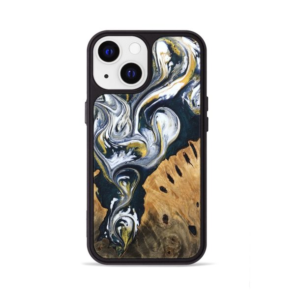 iPhone 13 Wood Phone Case - Ethyl (Black & White, 746099) Sale