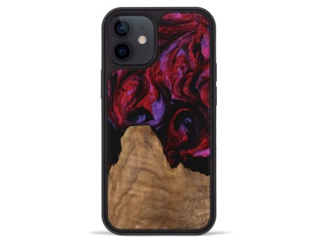 iPhone 12 mini Wood Phone Case - Octavio (Red, 746353) Online Sale