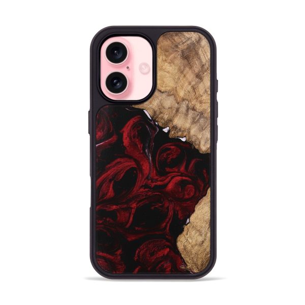 iPhone 16 Wood Phone Case - Caspian (Red, 746145) Online Hot Sale