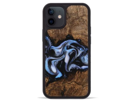 iPhone 12 mini Wood Phone Case - Rhea (Blue, 746173) Online now