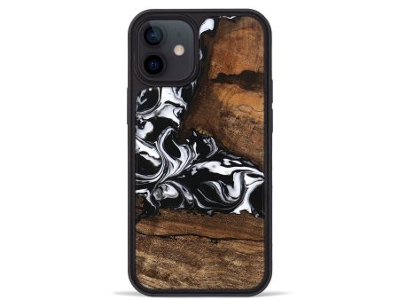 iPhone 12 mini Wood Phone Case - Messiah (Black & White, 746137) Hot on Sale