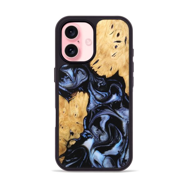 iPhone 16 Wood Phone Case - Kashton (Blue, 746151) For Discount