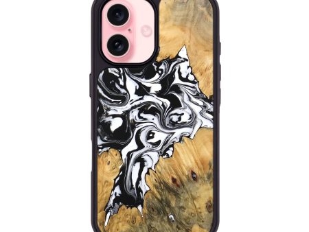 iPhone 16 Wood Phone Case - Vincent (Black & White, 746245) Online