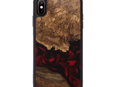 iPhone Xs Max Wood Phone Case - Felix (Red, 746221) Cheap